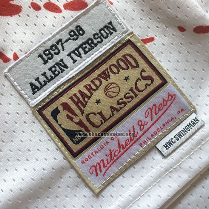 Camiseta Philadelphia 76ers Allen Iverson NO 3 Mitchell & Ness Negro